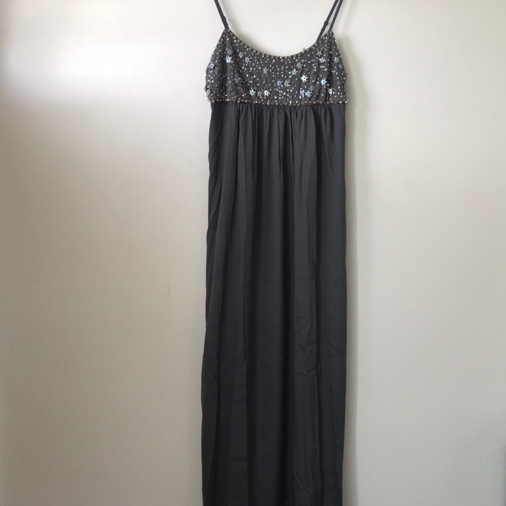 Rebecca Taylor Beaded Silk Maxi Dress, Size 0